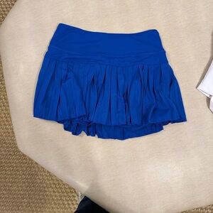 GOLDHINGE Blue Pleated Skirt
